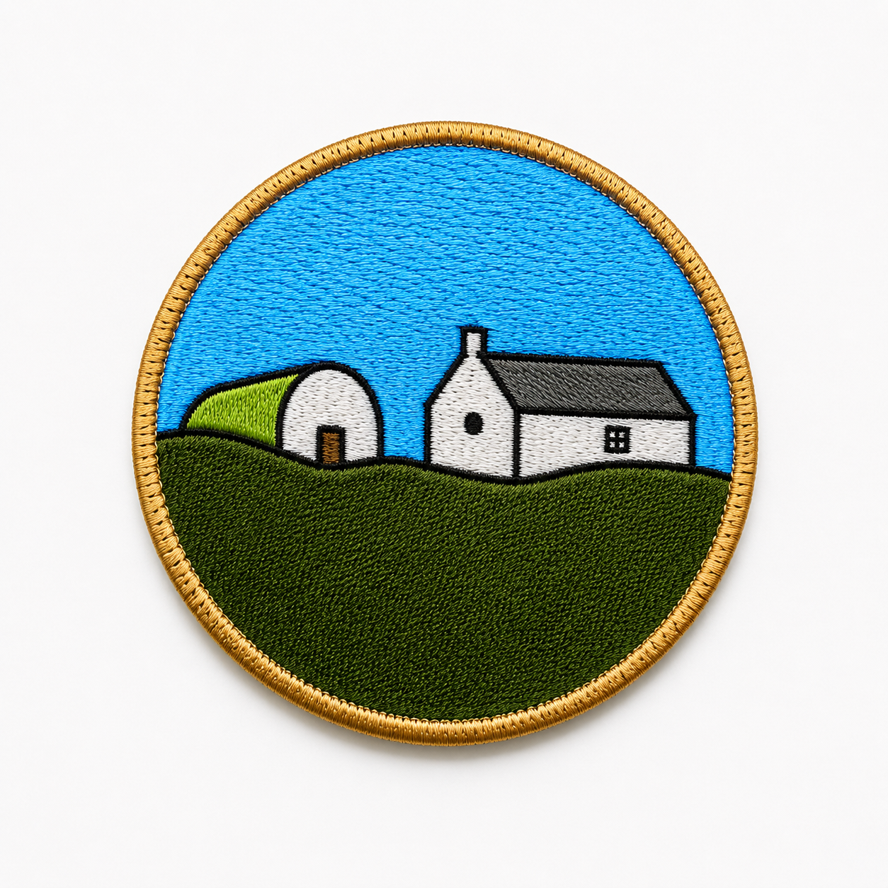 Zoomed out embroidered magnetic patch